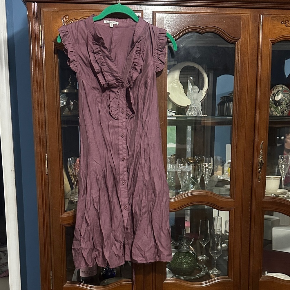 Charlotte Russe  Mauve Ruffled Midi Dress